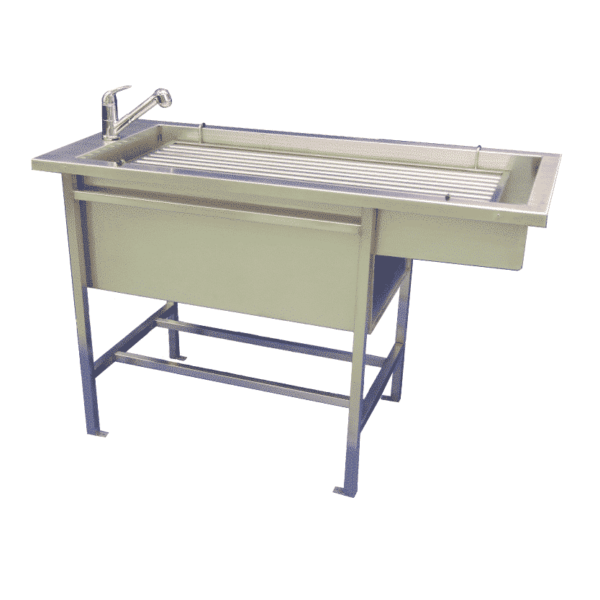 Bar tray preparation table with 2 doors and cladding