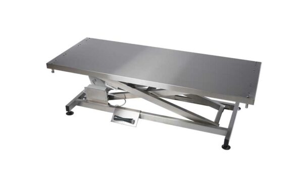 Table chirurgie électrique plateau plat inox pour veaux (Sans option)