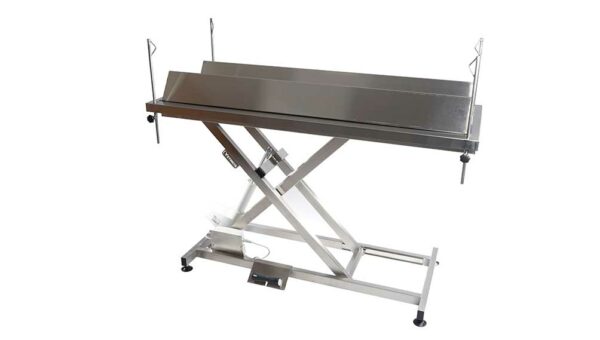 Table chirurgie électrique plateau plat inox pour veaux (Sans option)
