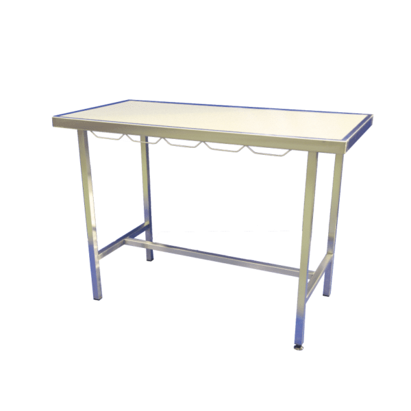 Consultation table with stainless steel flat top