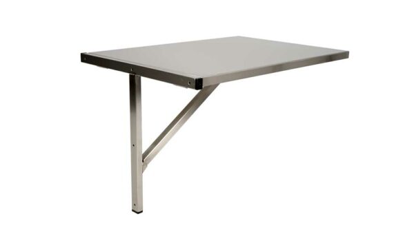 Table consultation plateau inox chat rabattable