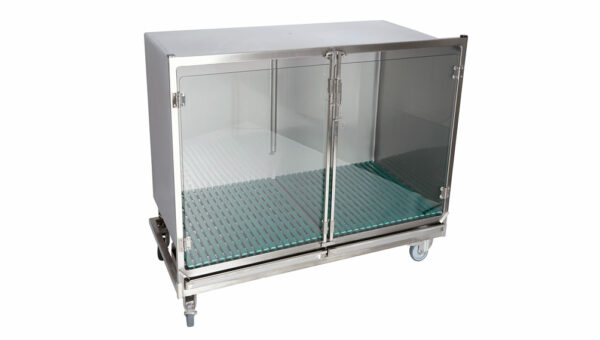 Cage inox E porte verre L1010 H998 P690 - sans séparation