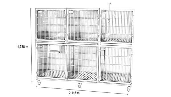 Module 5 cages inox