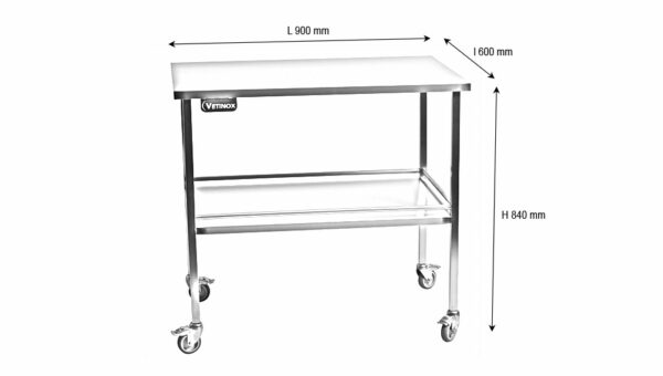 Guéridon Eco Inox : 2 plateaux