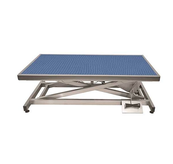 Electric consultation table with mat and frame (choice of 6 colors) – blue + pattern